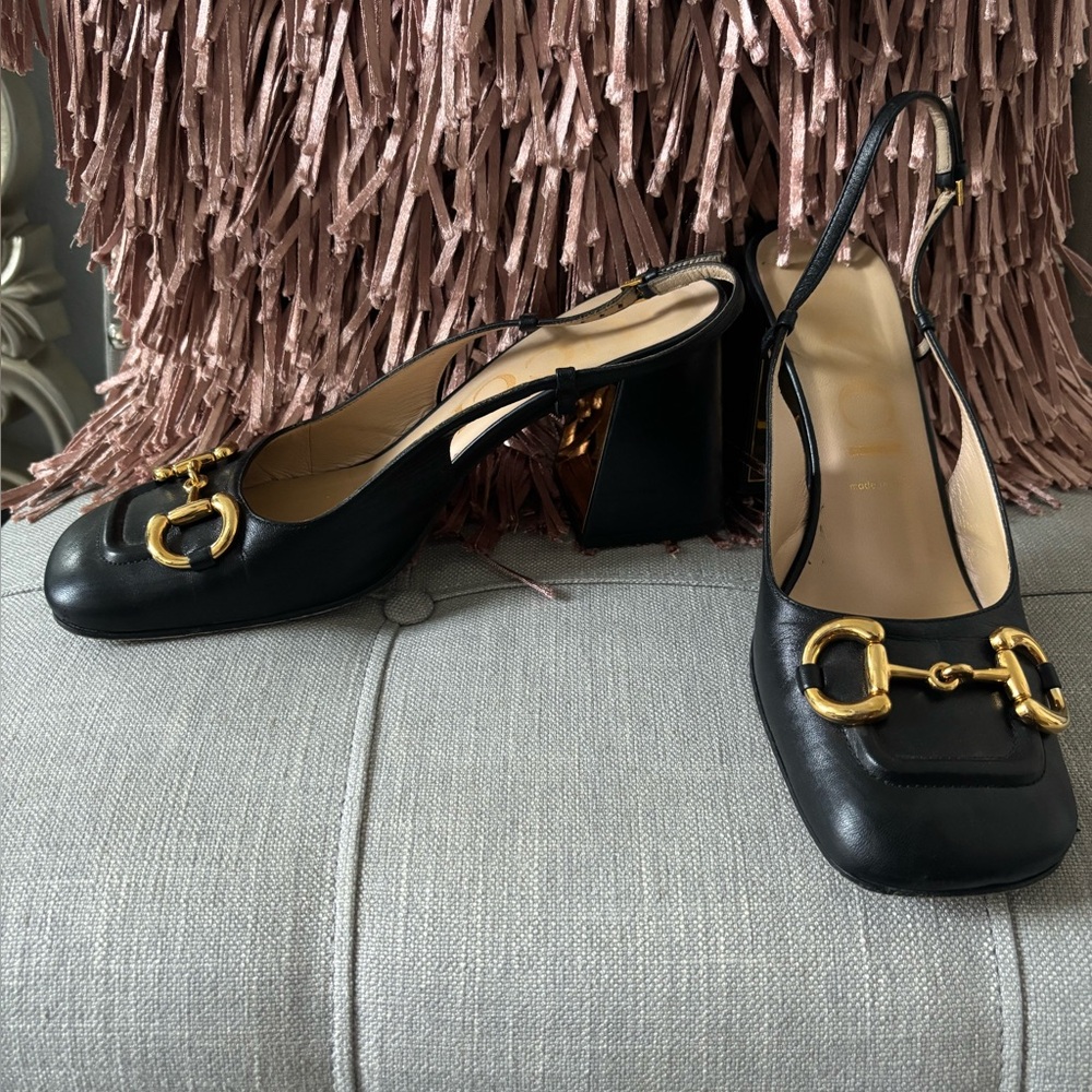 Gucci Leather Slingback Heels